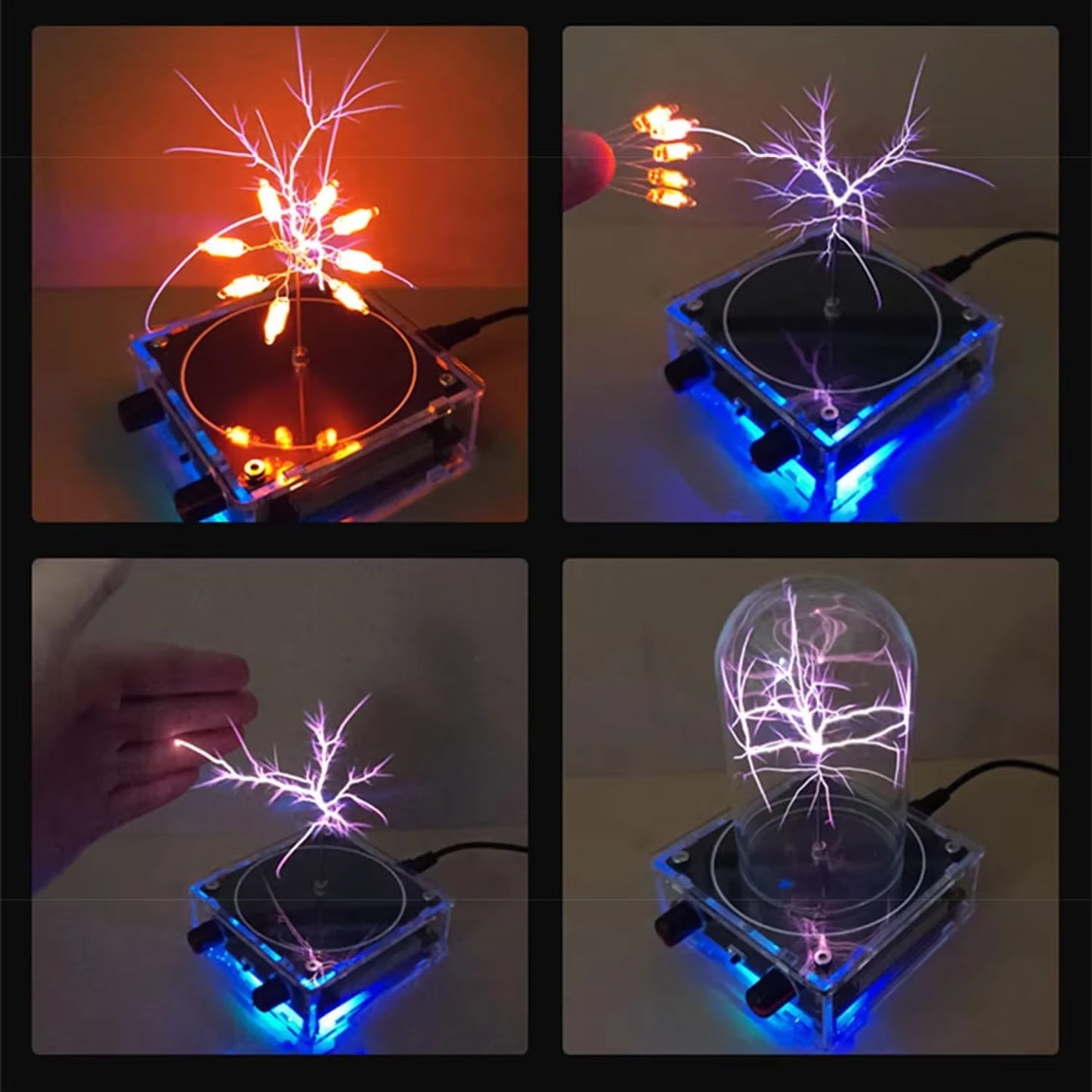 NEW Music Tesla Coil Bluetooth/Aux Dual Mode Music Box Artificial Lightning Touchable Audio Input Bluetooth Science Experiments