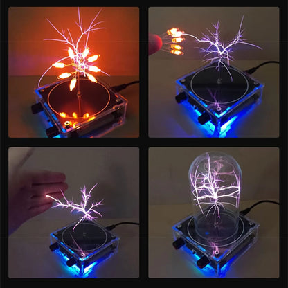 NEW Music Tesla Coil Bluetooth/Aux Dual Mode Music Box Artificial Lightning Touchable Audio Input Bluetooth Science Experiments