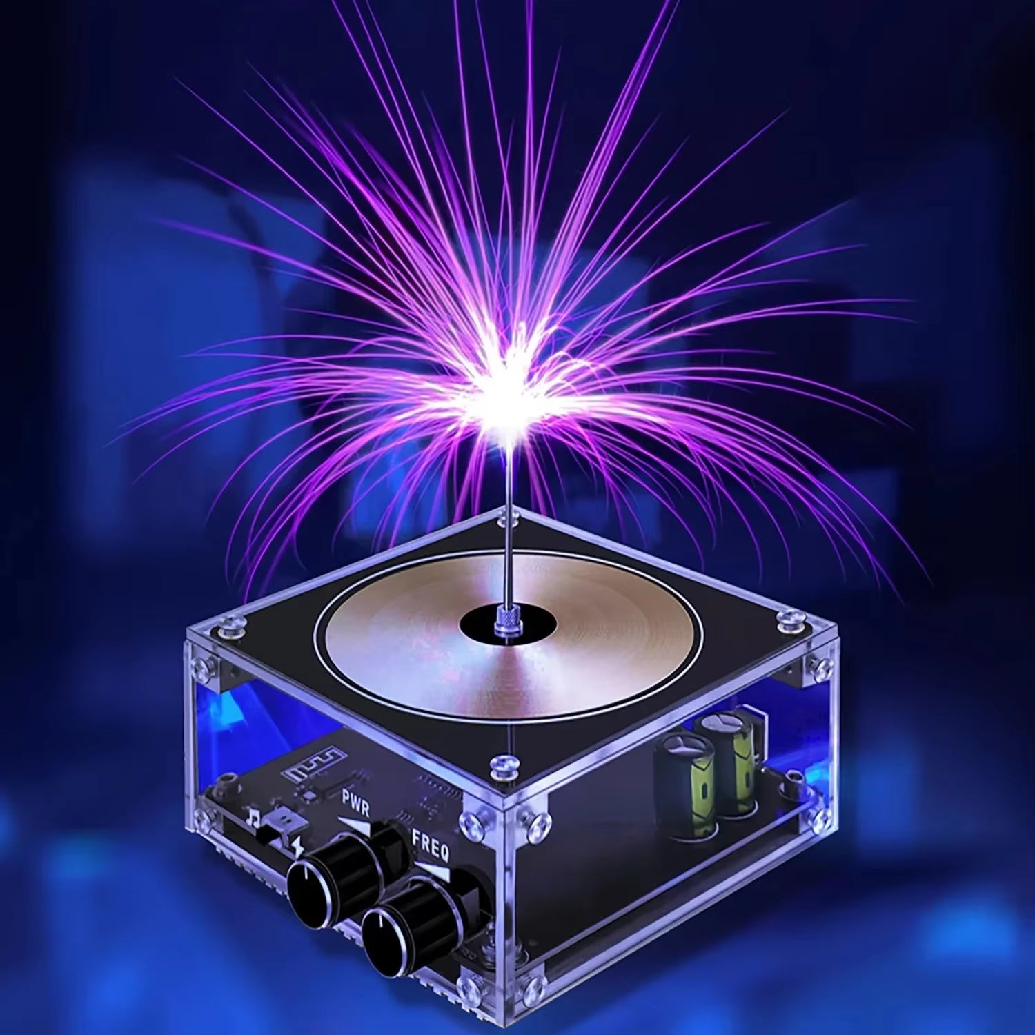NEW Music Tesla Coil Bluetooth/Aux Dual Mode Music Box Artificial Lightning Touchable Audio Input Bluetooth Science Experiments