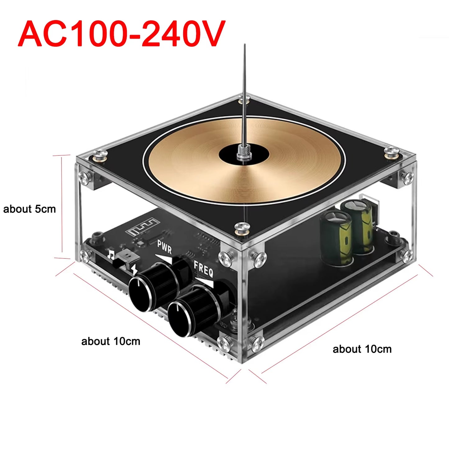 NEW Music Tesla Coil Bluetooth/Aux Dual Mode Music Box Artificial Lightning Touchable Audio Input Bluetooth Science Experiments